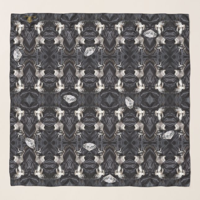 Chihuahua and Diamonds Scarf (Front (Horizontal))