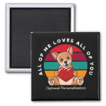 Chihuahua and Heart Valentine Magnet