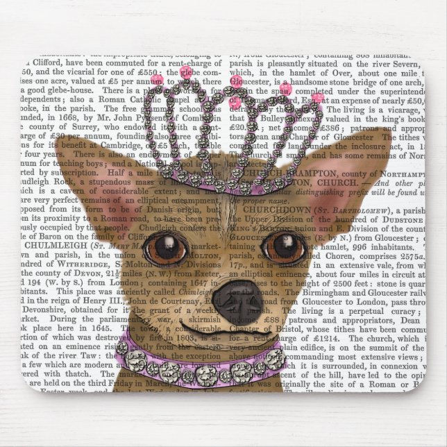 Chihuahua And Tiara Mouse Pad (Front)