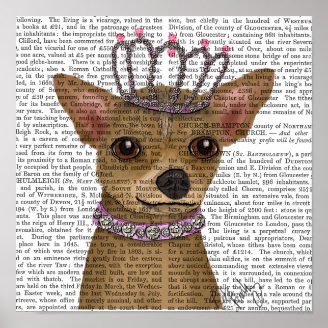 Chihuahua And Tiara Poster (Front)