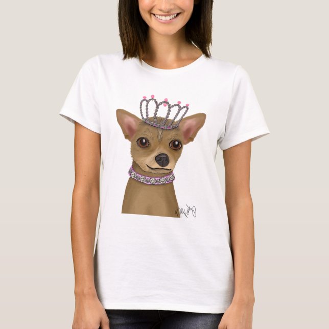 Chihuahua And Tiara T-Shirt (Front)