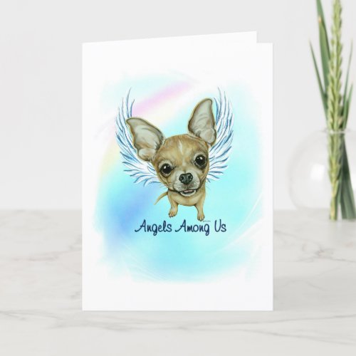 Chihuahua Angel Dog Pet Loss Sympathy Card