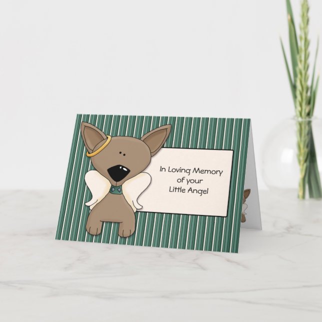 Chihuahua Angel Dogs Sympathy Card Personalize (Front)