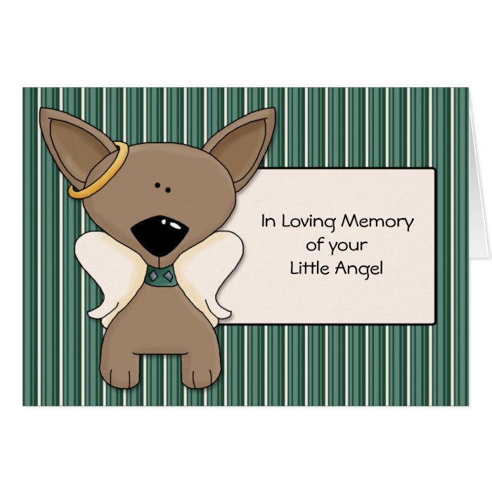 Chihuahua Angel Dogs Sympathy Card Personalize