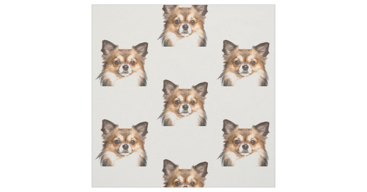Chihuahua Animal Portrait Fabric Zazzle