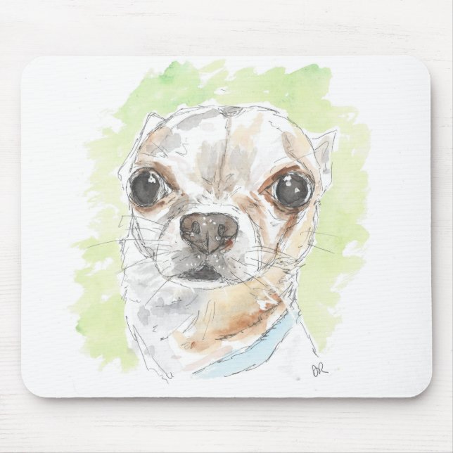 Chihuahua art mouse mat. mouse pad (Front)