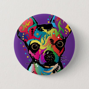 Chihuahua Art Pinback Button