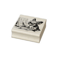Chihuahua Artist No. 3 Rubber Stamp