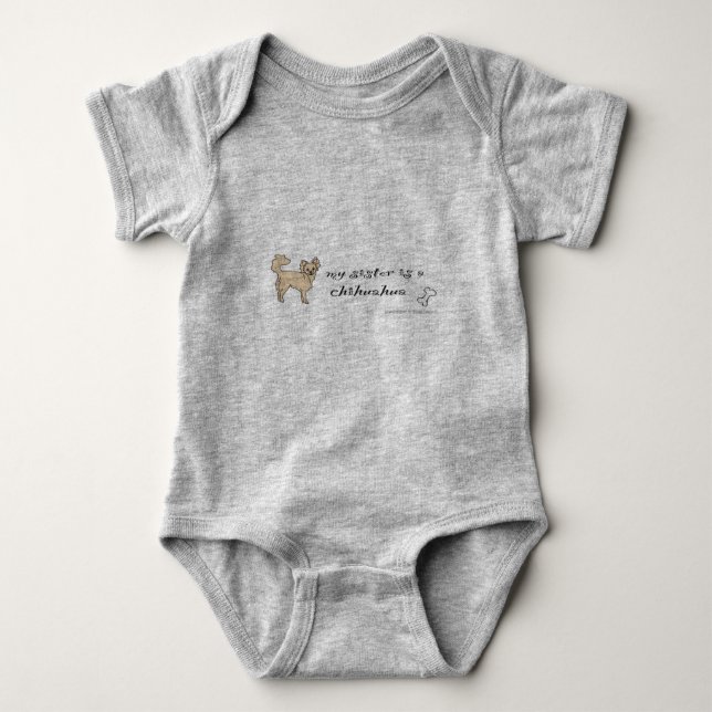 chihuahua baby bodysuit (Front)