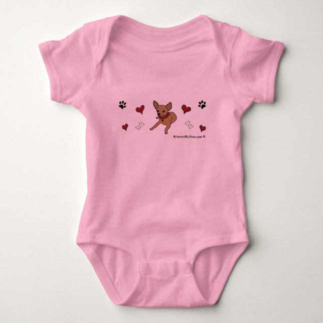chihuahua baby bodysuit (Front)