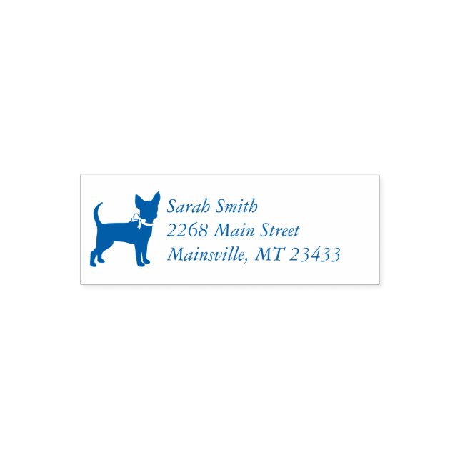 Chihuahua Baby Shower Blue Boy Dog Self-inking Stamp (Design)