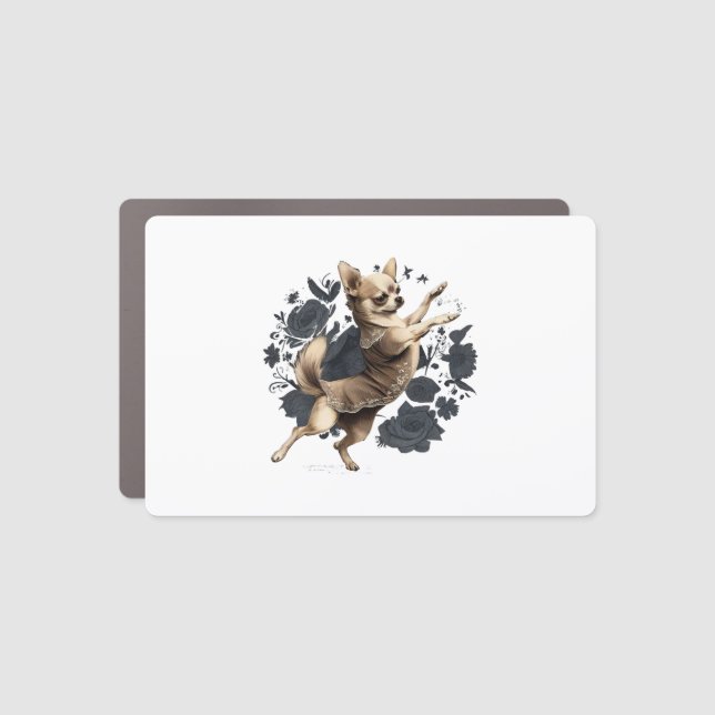 Chihuahua  Ballerina  Ballet  Dance  Dancing     Car Magnet (Front)