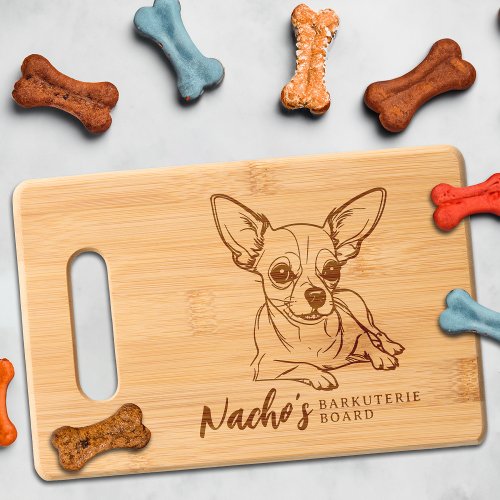 Chihuahua Barkuterie Dog Treat Wood Cutting Board