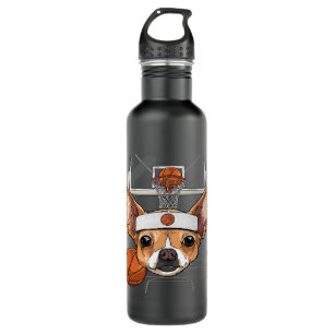 Chihuahua Basketball Dog Lovers Basketball Player Stainless Steel Water Bottle