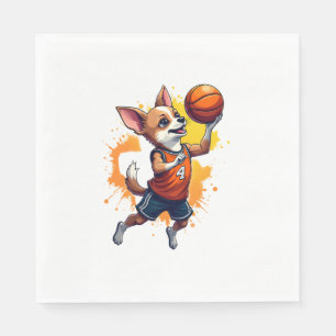 Chihuahua  Basketball  Player  Sport  Dunk  Copy Napkins