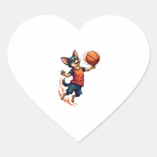 Chihuahua  Basketball  Player  Sport  Dunk  Heart Sticker