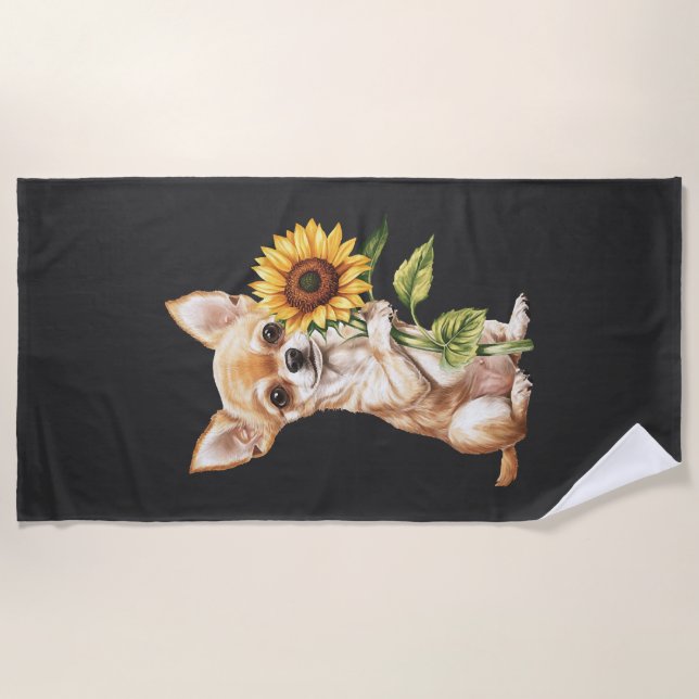 Chihuahua   beach towel (Front)
