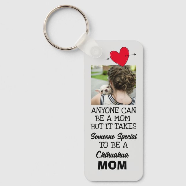 Chihuahua...Best Mom Custom double-sided Keychain (Front)