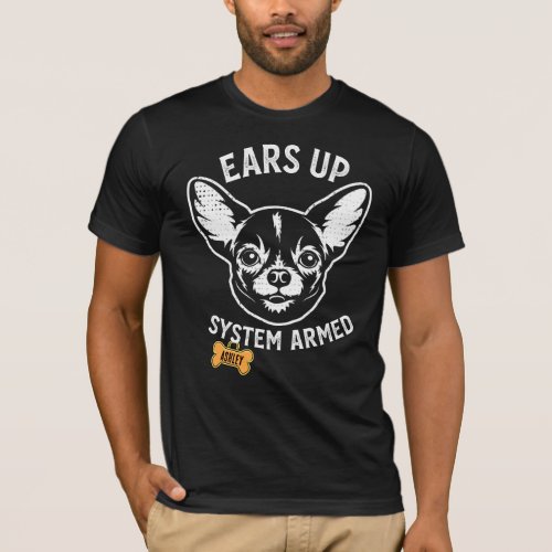 Chihuahua Big dog Armed T_Shirt