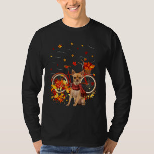 Chihuahua Bike Autumn Dog Leaf Fall Fall Y'all T-Shirt