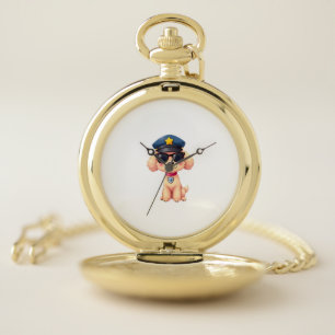 Chihuahua Bike Bicycle Dog Cycling Pocket Watch