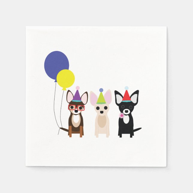 Chihuahua Birthday Napkins (Front)