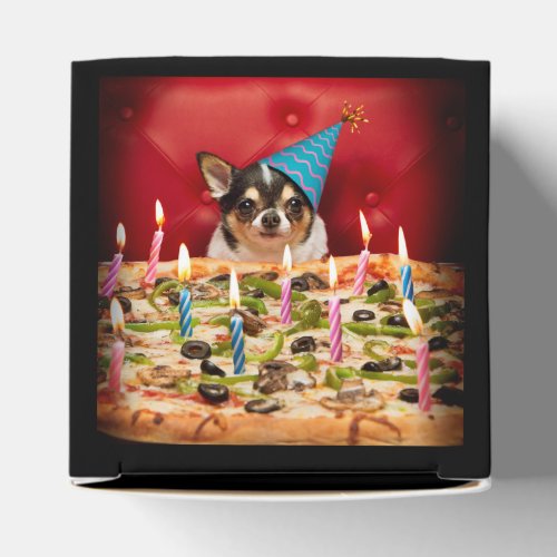 Chihuahua Birthday Pizza Pie Favor Boxes