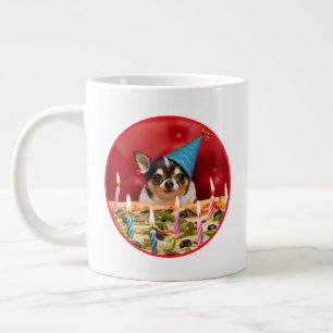 Chihuahua Birthday Pizza Pie Giant Coffee Mug