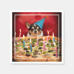 Chihuahua Birthday Pizza Pie Napkins