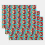 Chihuahua Birthday Pizza Pie Wrapping Paper Sheets