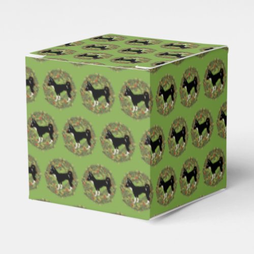 Chihuahua Black and White Wreath Favor Boxes