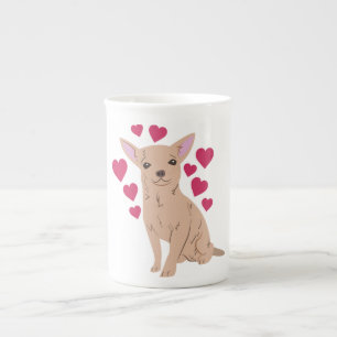 chihuahua bone china mug