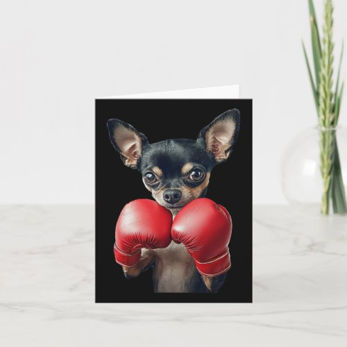 Chihuahua Boxing  Card