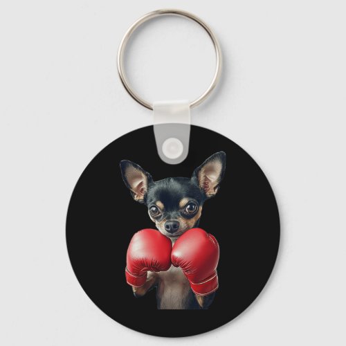 Chihuahua Boxing  Keychain