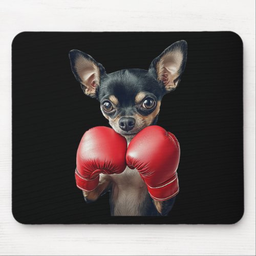 Chihuahua Boxing  Mouse Pad