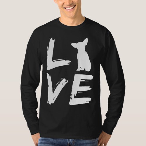 Chihuahua Breed Love Cute Dog Animal Lover Funny P T_Shirt