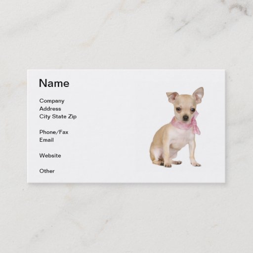 Customizable Chihuahua Business Card