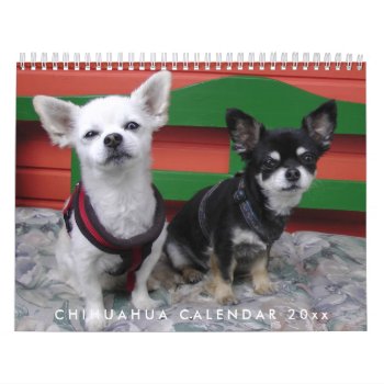 Chihuahua Calendar 2023 Personalized Add Photo by online_store at Zazzle