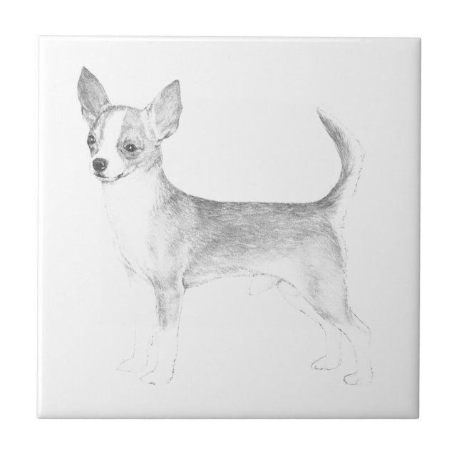 Chihuahua Ceramic Tile (Front)