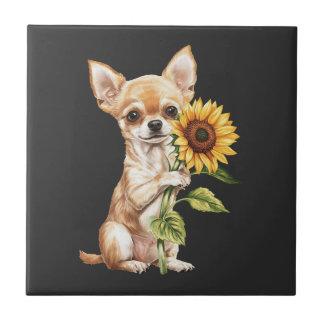 Chihuahua   ceramic tile