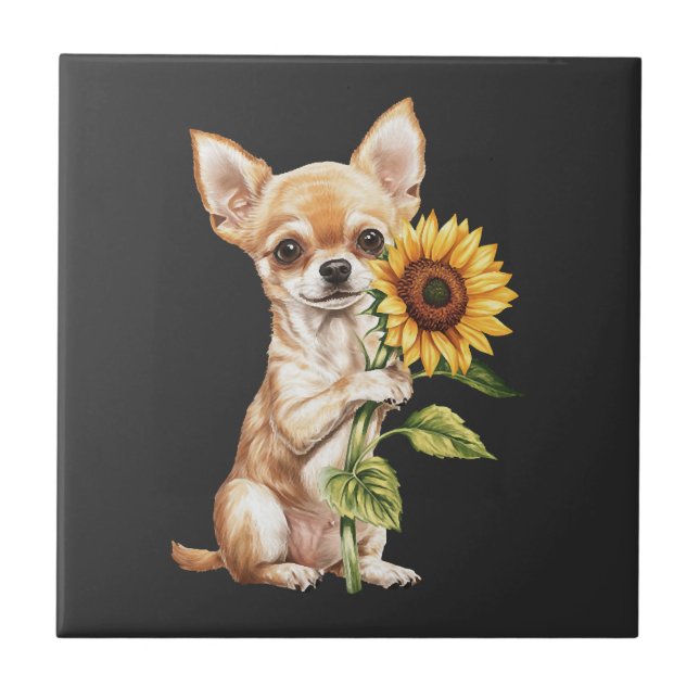 Chihuahua   ceramic tile (Front)