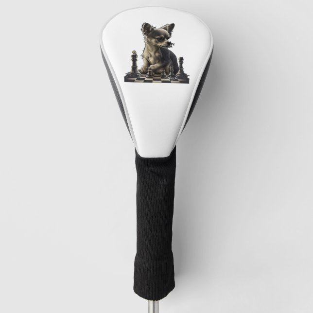 Chihuahua  Chess  Chess Player  Board  Queen  Golf Head Cover (Front)