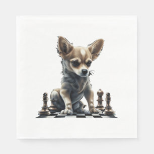 Chihuahua Chess Chess Player Board Queen Napkins