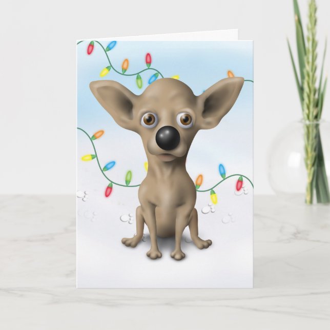 Chihuahua CHI1 Christmas Holiday Card (Front)