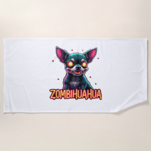 Chihuahua Chi Chichi Chiwawa Zombie Dog Halloween Beach Towel