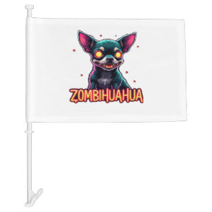 Chihuahua Chi Chichi Chiwawa Zombie Dog Halloween  Car Flag