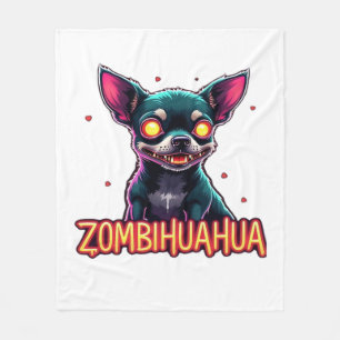 Chihuahua Chi Chichi Chiwawa Zombie Dog Halloween Fleece Blanket