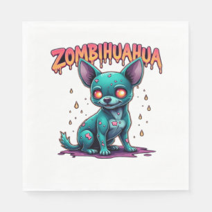 Chihuahua Chi Chichi Chiwawa Zombie Dog Halloween Napkins