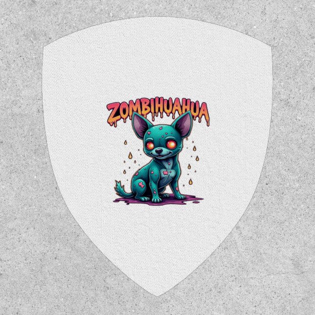 Chihuahua Chi Chichi Chiwawa Zombie Dog Halloween  Patch (Front)