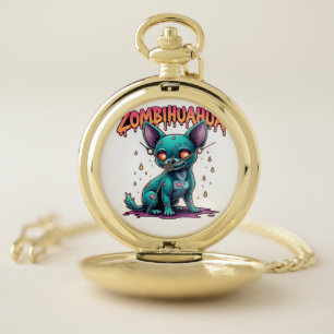 Chihuahua Chi Chichi Chiwawa Zombie Dog Halloween Pocket Watch
